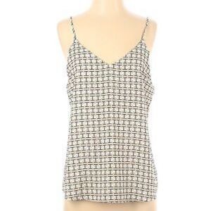 Ann Taylor Black and White Patterned Cami Top